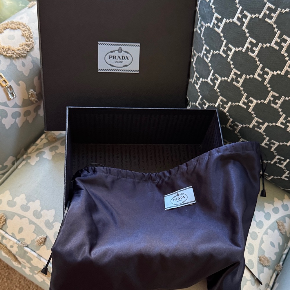 Prada Elegant Black Dust Bag and Box Set